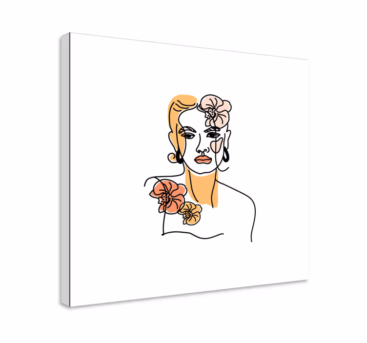 Cuadro artístico retrato en línea - TenVinilo