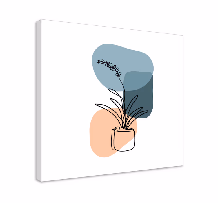 Cuadro de flores formas de plantas estilizadas - TenVinilo