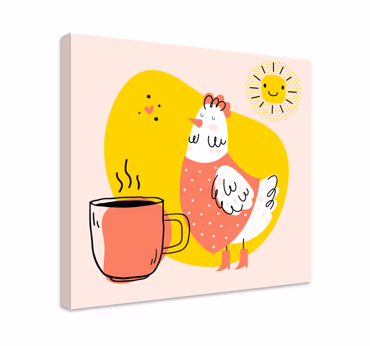 Cuadro animales gallo alegre por la mañana - TenVinilo