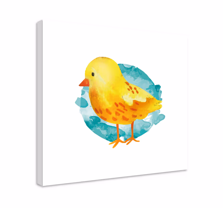 Cuadro aves pollito amarillo encantador - TenVinilo