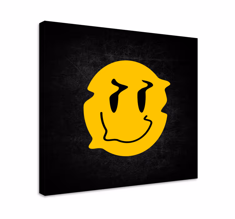 Cuadro con frase cara sonriente y alegre - TenVinilo