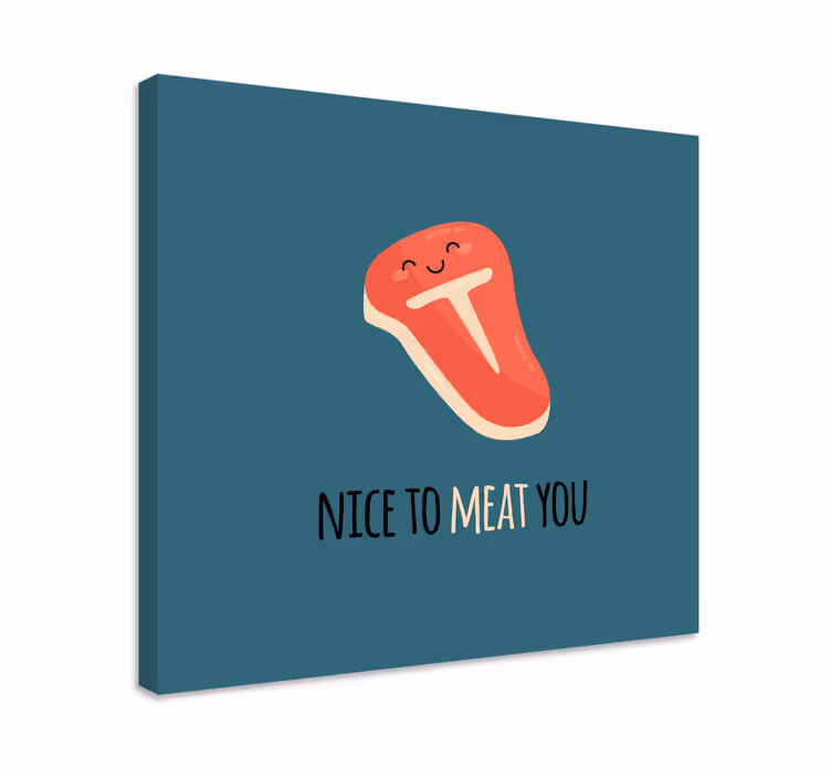 Cuadro bodegones sonrisa de carne feliz - TenVinilo