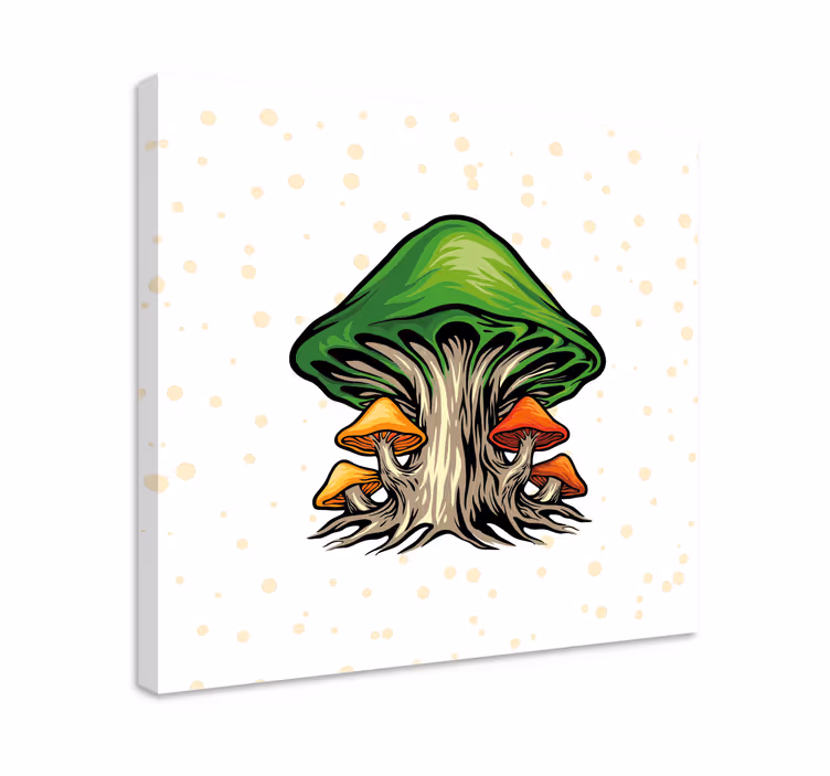 Cuadro para cocina Planta de hongo de naturaleza espeluznante - TenVinilo