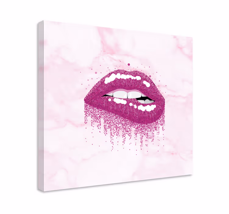 Cuadro con frase beso impreso salpicado - TenVinilo
