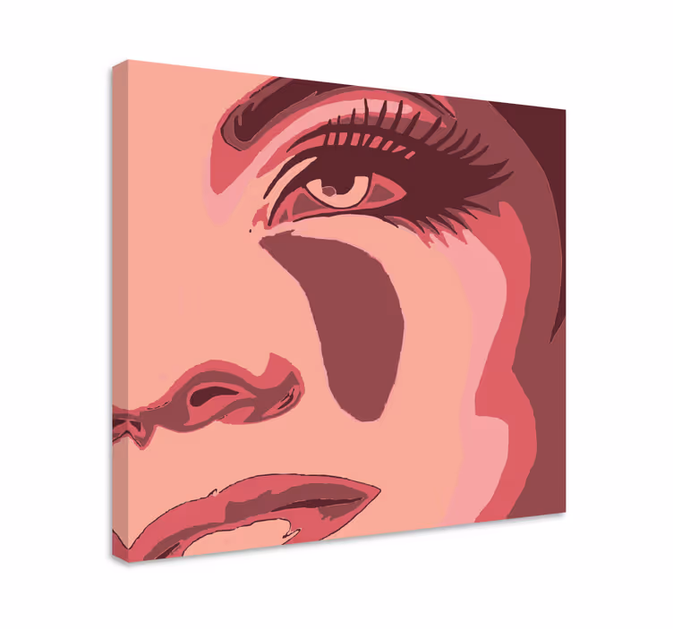 Cuadro de personas retrato de rostro impactante - TenVinilo