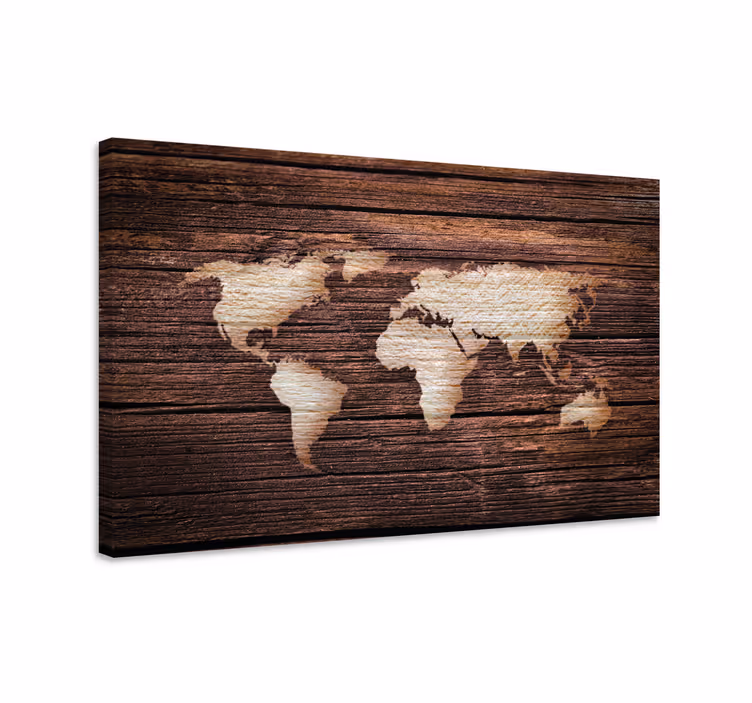 Cuadro 3d Marrón madera - TenVinilo
