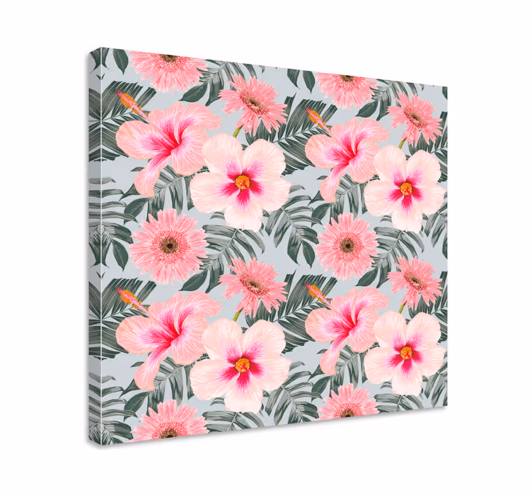 Cuadro de flores Pintura de colores pastel - TenVinilo