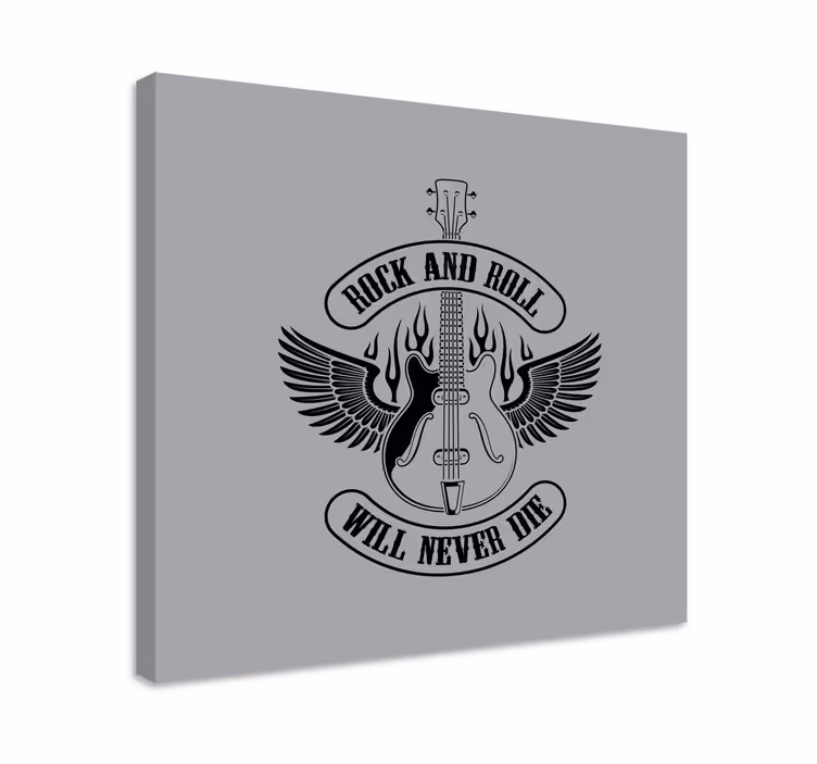 Cuadro musical guitarra con alas - TenVinilo