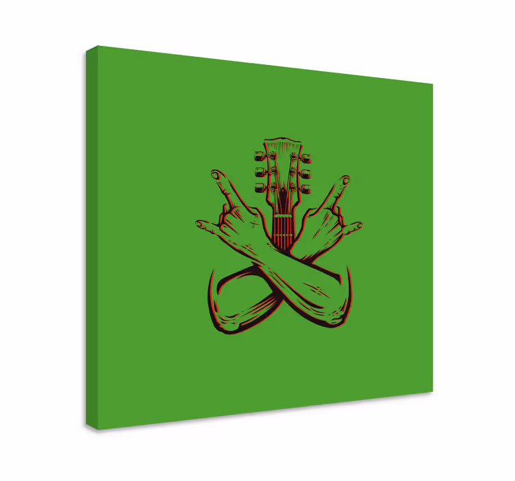 Cuadro musical símbolo de mano de guitarra - TenVinilo