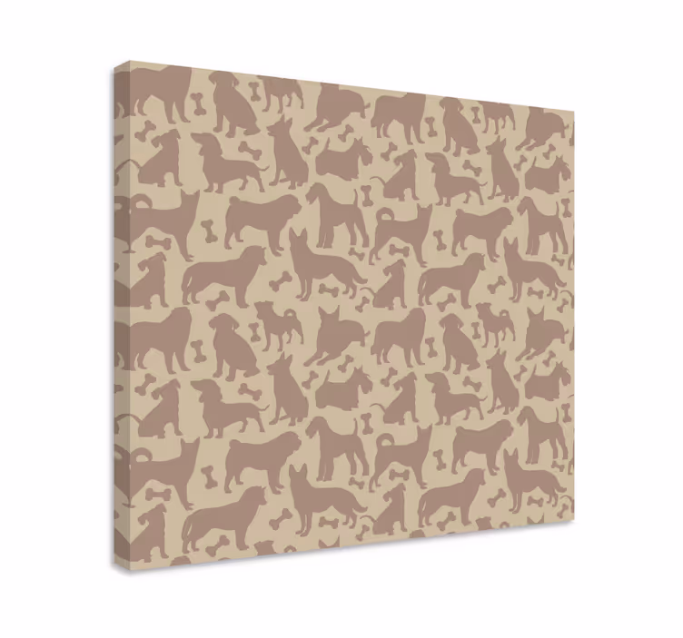 Cuadro de perro patrones caninos divertidos - TenVinilo