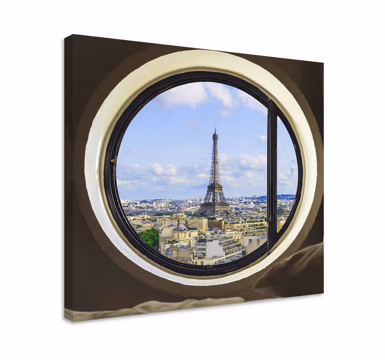 Cuadro ciudades Vista de la ventana de la mañana de parís - TenVinilo