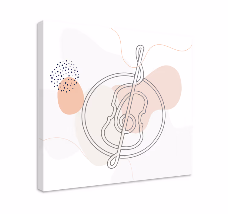 Cuadro musical contorno de instrumento musical - TenVinilo