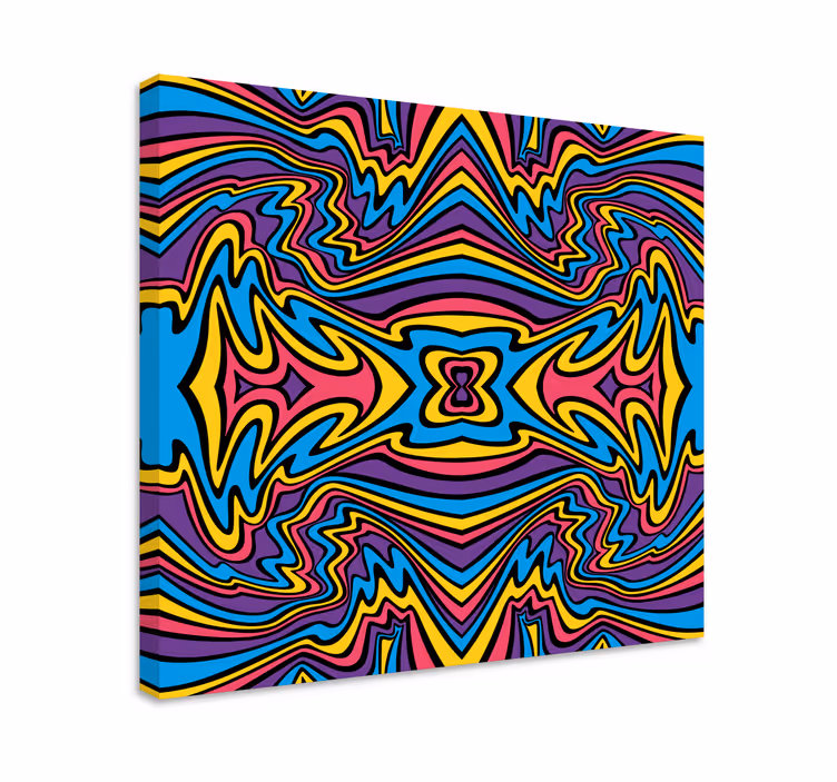 Cuadro figuras geométricas patrones abstractos vibrantes - TenVinilo