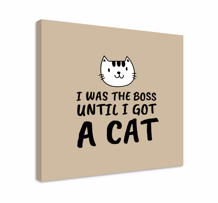 Cuadro de gatos la vida es mejor con gatos - TenVinilo