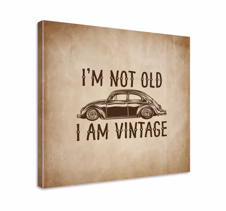 Cuadro retro vintage cita de coche clásico - TenVinilo