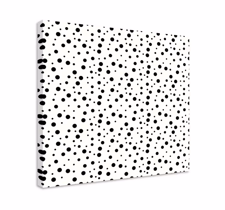 Cuadro figuras geométricas patrón de puntos monocromos - TenVinilo