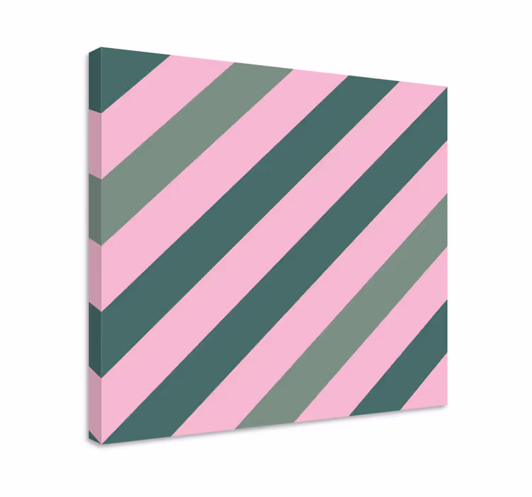 Cuadro figuras geométricas patrón de rayas diagonales - TenVinilo
