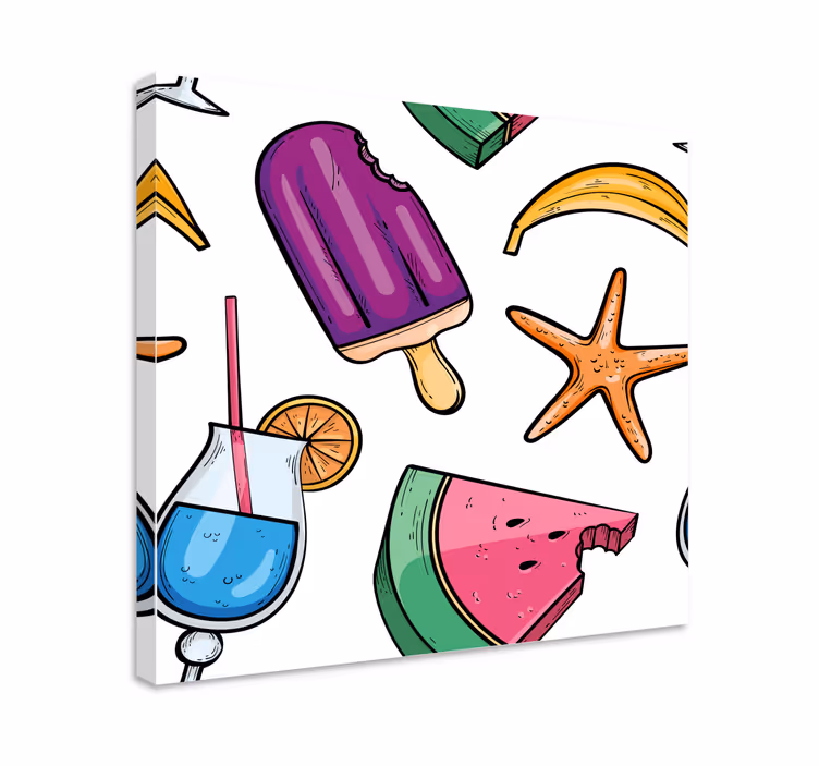 Cuadro bodegones delicias de verano frutales - TenVinilo