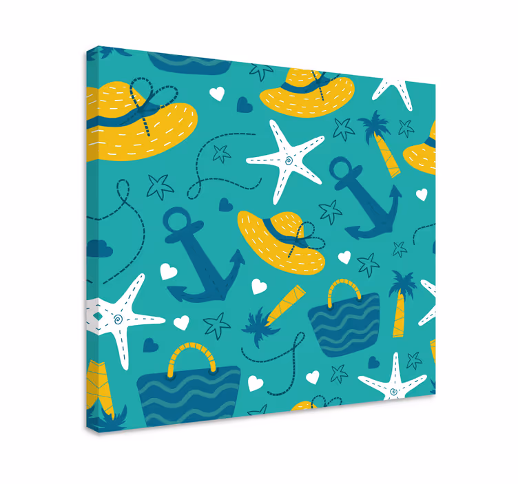 Cuadro paisajes vibraciones de verano tropical - TenVinilo