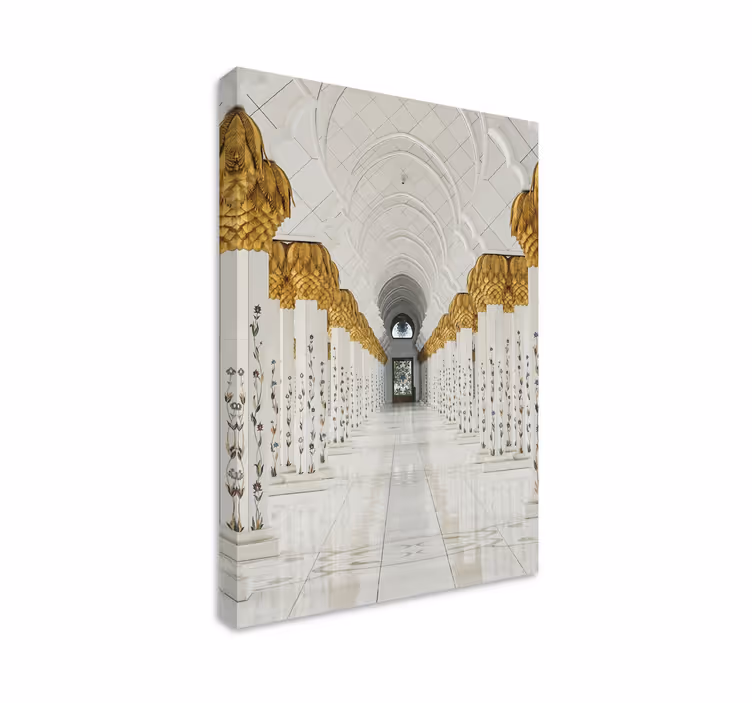 Cuadro 3d Arcos árabes dorados - TenVinilo