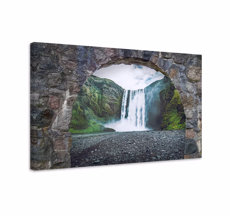 Cuadro paisajes gran perspectiva de cascada - TenVinilo