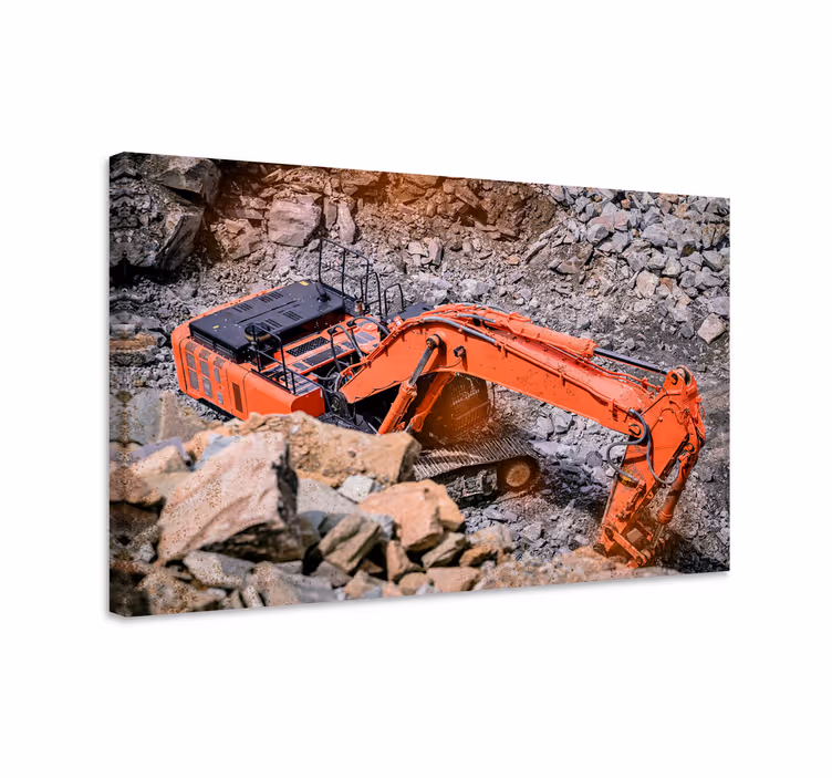 Cuadro deporte acción de excavadora pesada - TenVinilo