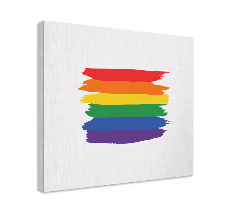 Cuadro para dormitorio Bandera del día del orgullo de acuarela - TenVinilo