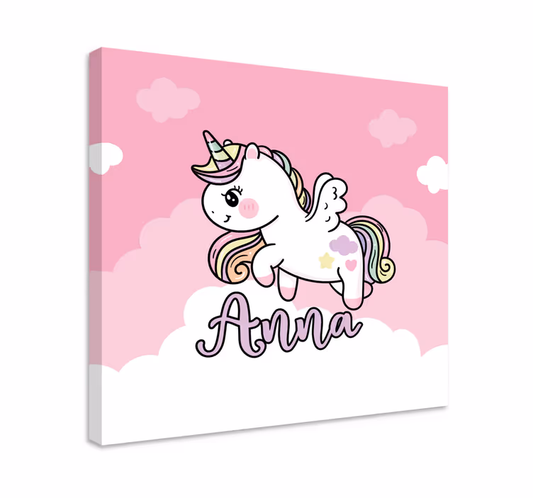 Cuadro de unicornios fantasía de unicornios adorables - TenVinilo
