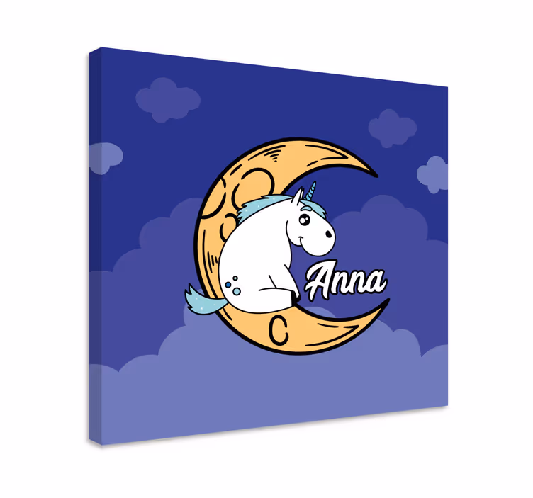Cuadro de unicornios escena de la luna unicornio - TenVinilo