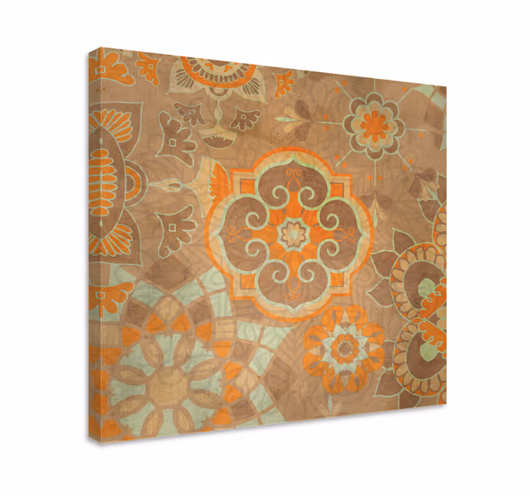 Cuadro oriental motivos botánicos elaborados - TenVinilo