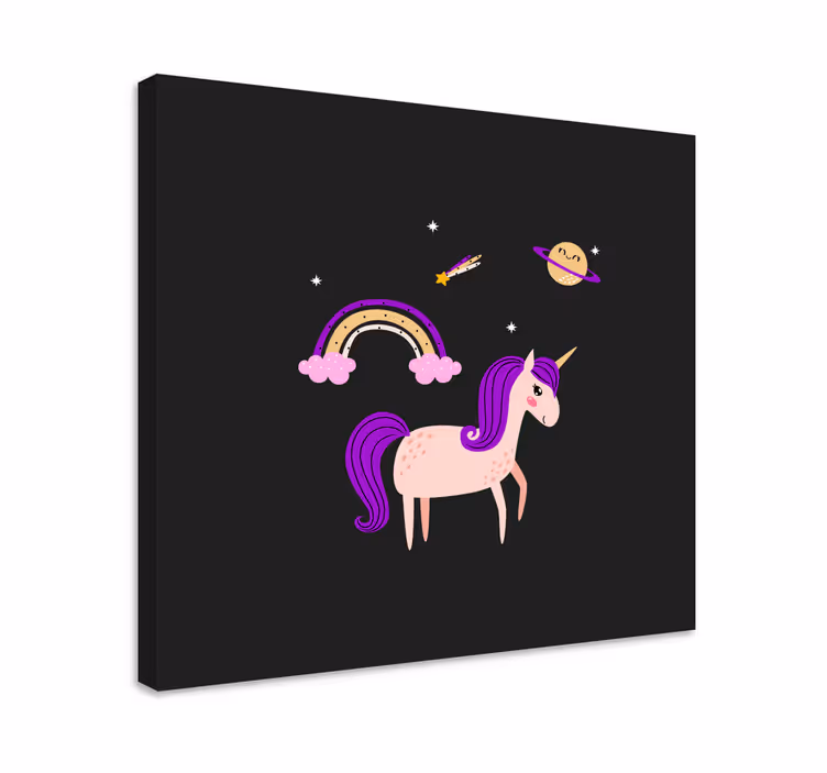 Cuadro de unicornios sueños adorables de unicornios - TenVinilo