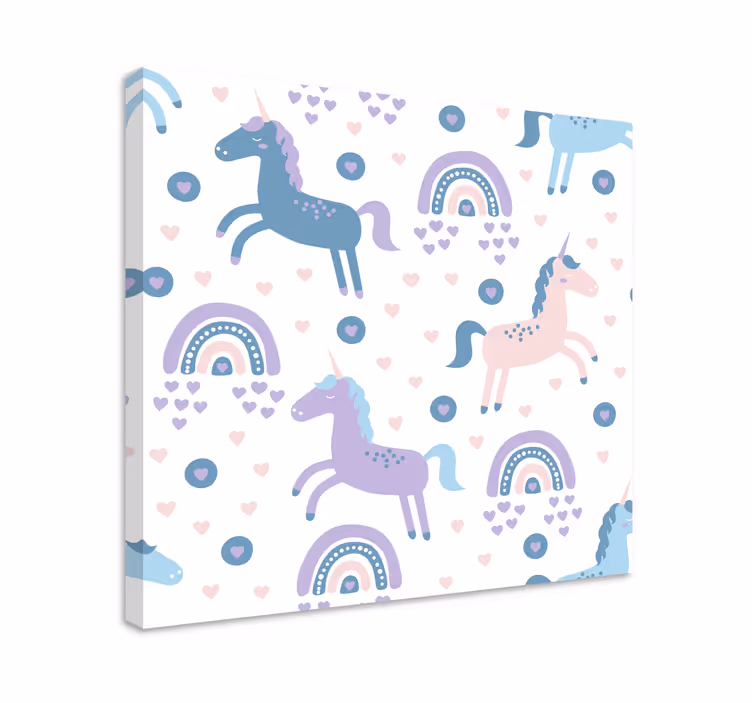 Cuadro ciervos con patrones de unicornios divertidos - TenVinilo