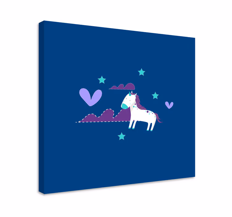 Cuadro de unicornios escena encantadora de unicornios - TenVinilo