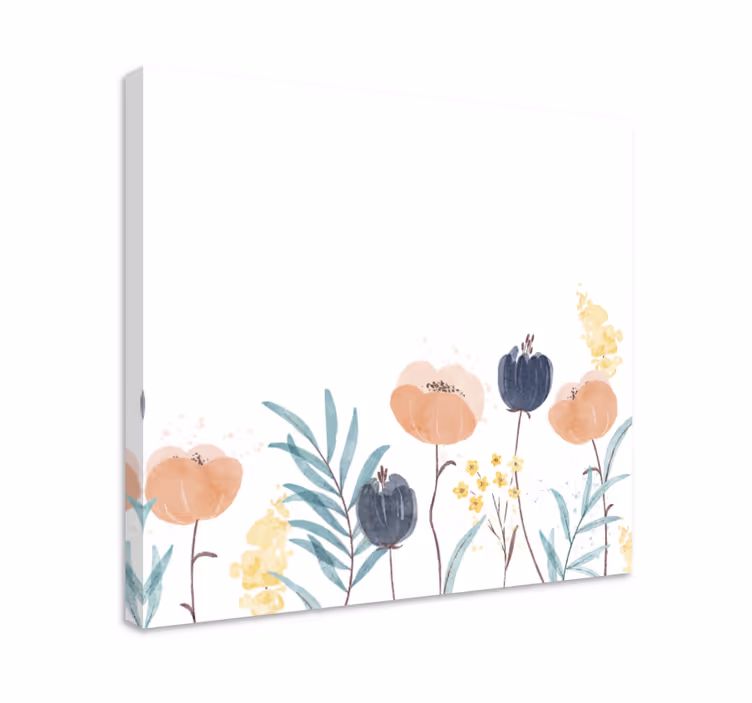 Cuadro de flores arreglo de brotes florales - TenVinilo