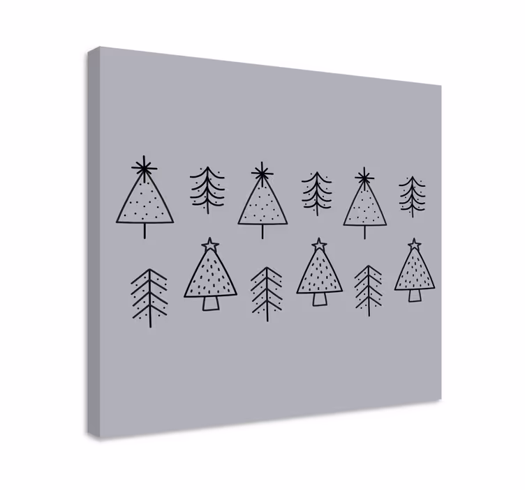 Cuadro de árboles Árboles de navidad estilizados - TenVinilo