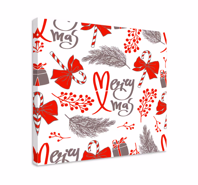 Cuadro abecedario diseño feliz navidad - TenVinilo