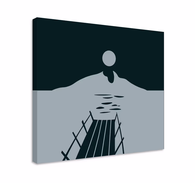 Cuadro paisajes muelle sobre agua - TenVinilo