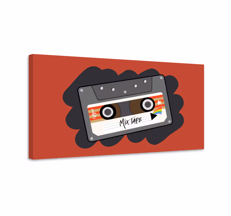 Cuadro musical diseño de mixtape retro - TenVinilo
