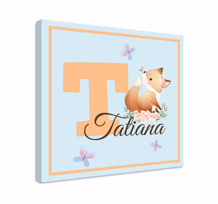 Cuadro para bebés zorro amigable - TenVinilo