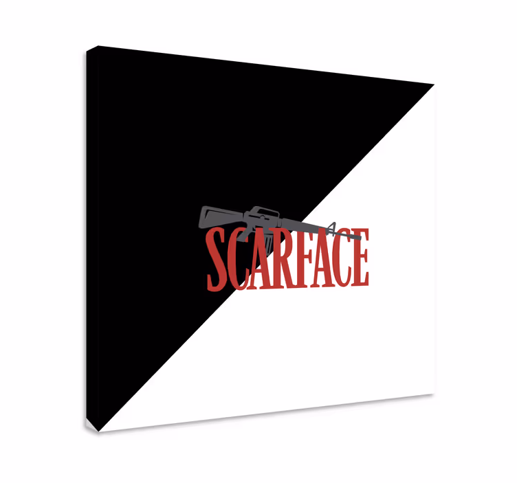 Cuadro frase Imagen de película scarface con texto - TenVinilo