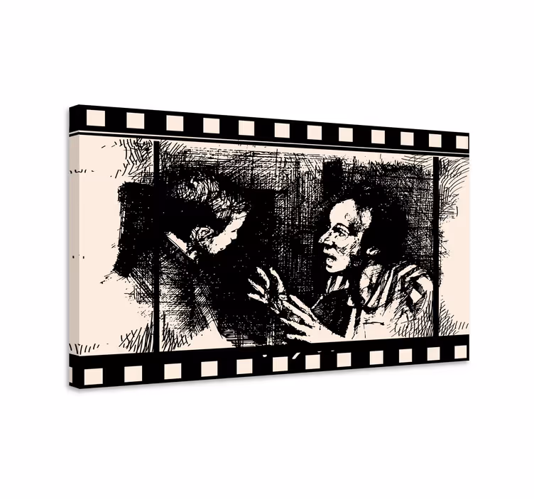 Cuadro vintage Silueta de diseño de película italiana - TenVinilo