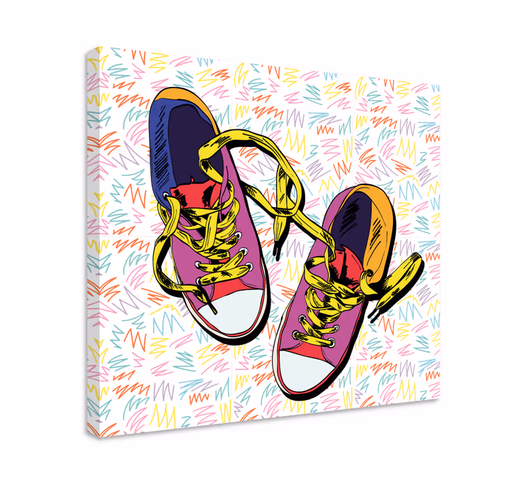 Cuadro vintage Zapatos converse de los años 80 - TenVinilo