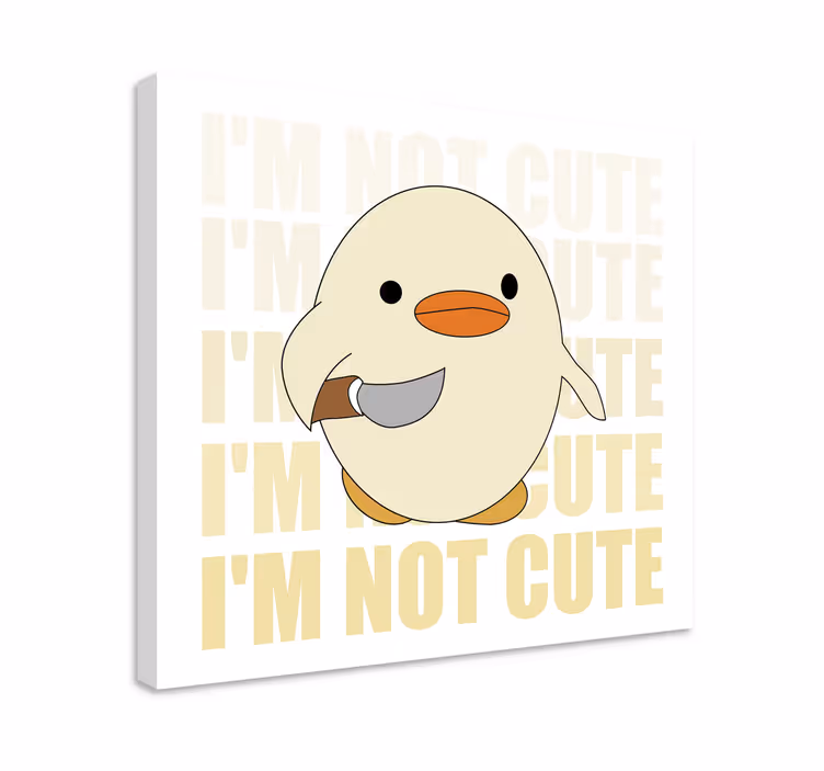 Cuadro frase Amenazando pato pequeño - TenVinilo