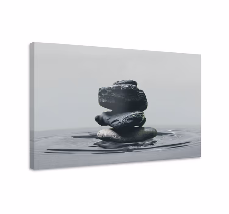Cuadro zen pilas de piedras equilibradas - TenVinilo