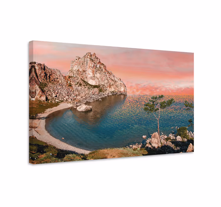 Cuadro paisajes estructura de piedra costera - TenVinilo