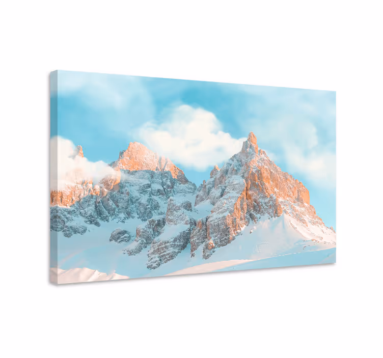 Cuadro paisajes picos de montañas majestuosos - TenVinilo