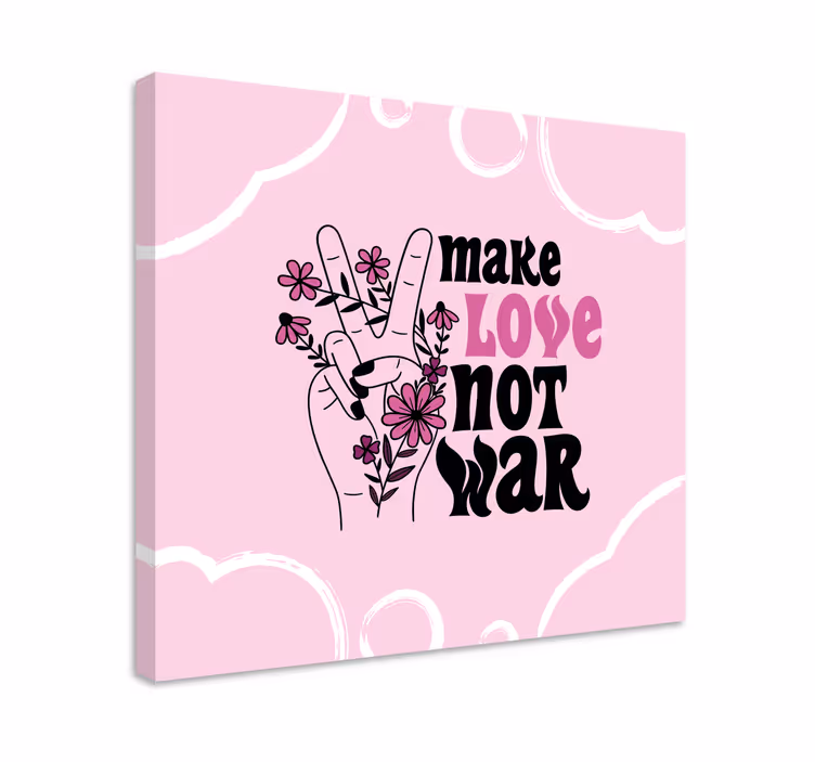 Cuadro frase gesto floral pacífico - TenVinilo