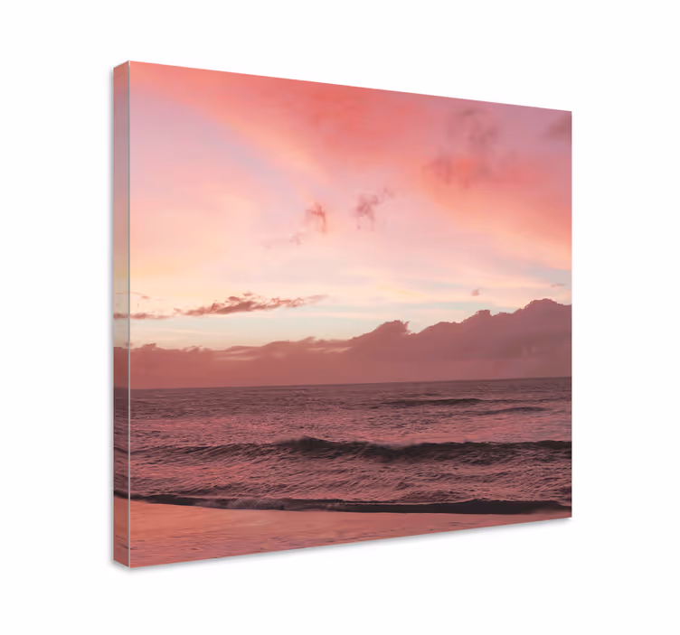 Cuadro paisajes atardecer calmante en el océano - TenVinilo