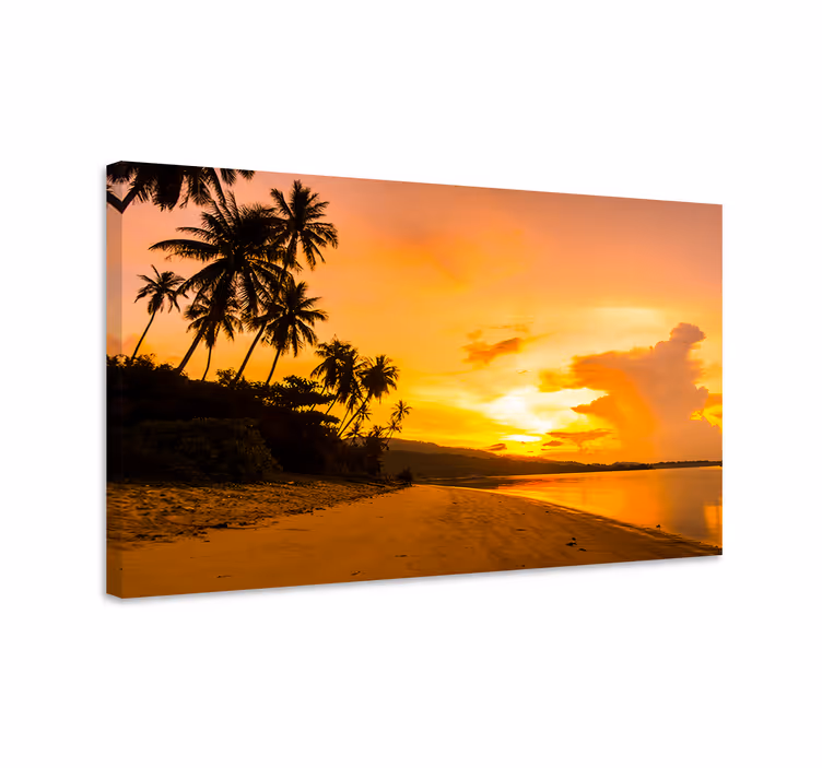 Cuadro paisajes atardecer tropical - TenVinilo