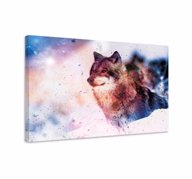 Cuadro de perro majestuoso retrato de lobo - TenVinilo